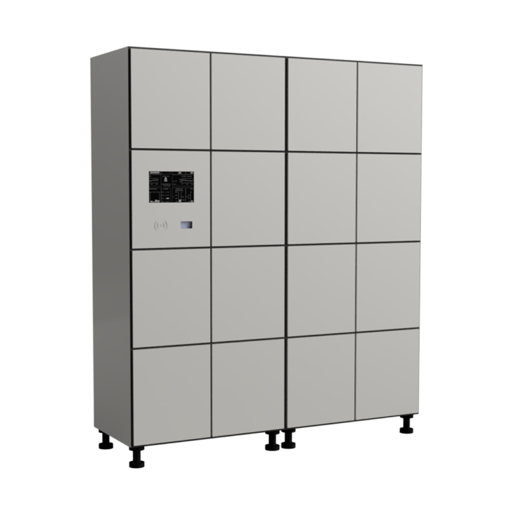 Casier distributeur à 4 colonnes et 12 casiers. Pratiques pour la distribution de médicaments ou autres équipements médicaux.