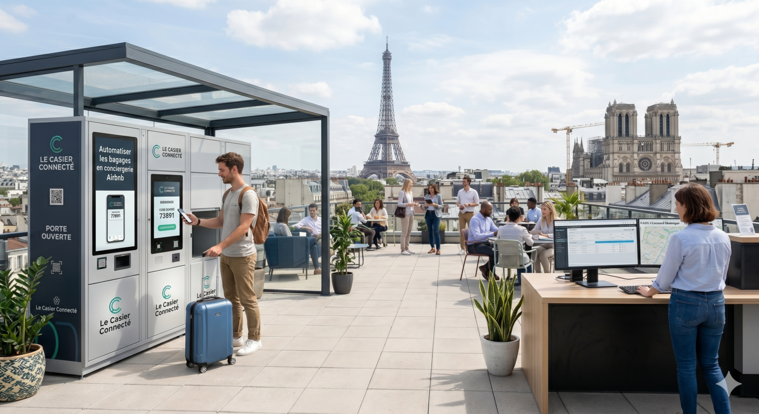 Automatiser bagages conciergerie Airbnb - consigne connectée Le Casier Connecté
